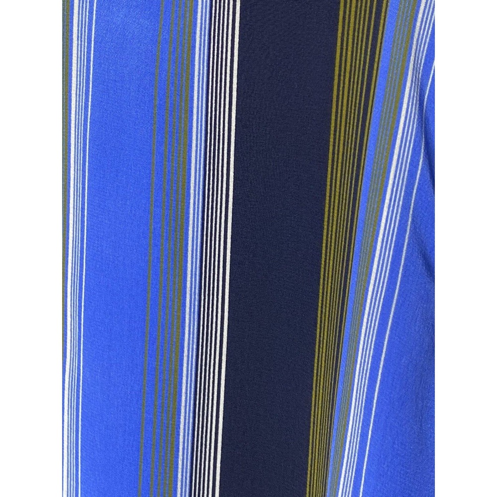 Diane Von Furstenberg Womens‎ Striped Silk Shift Dress 10 Short Sleeve Keyhole - Picture 7 of 10